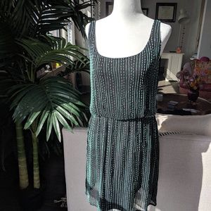 NWOT Alice and Olivia Green Beaded Cocktail Dress